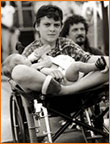 Boy in wheelchair