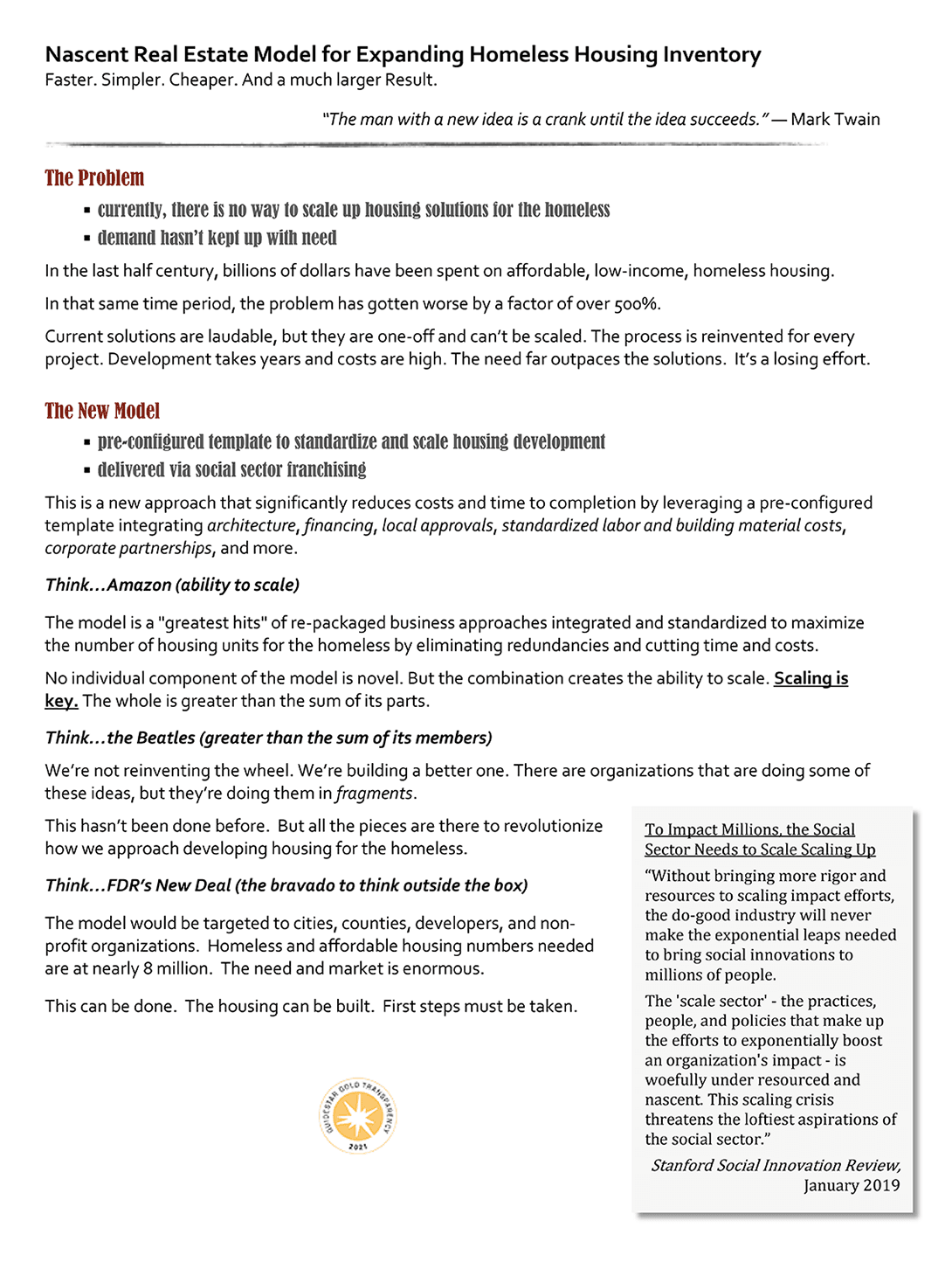 Taking It To The Streets Newsletter 2021